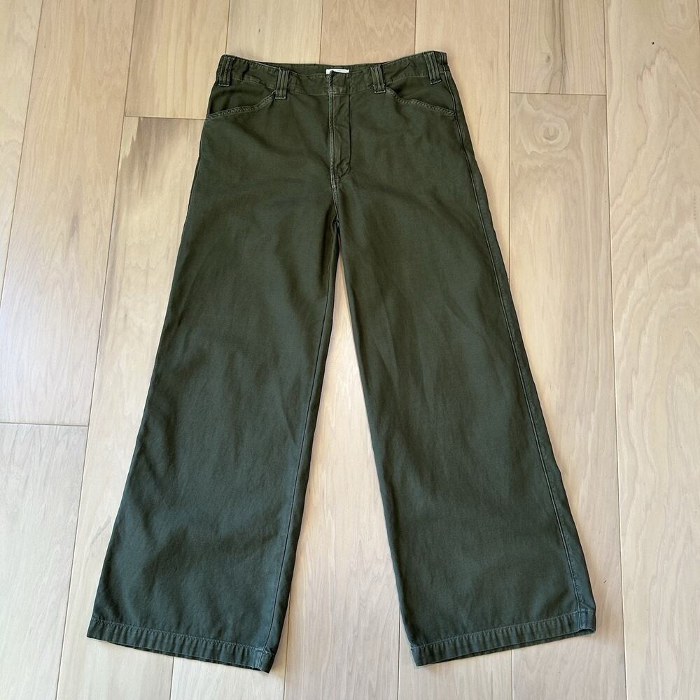 Citizens Of Humanity Paloma Green Utility Pant Wide Leg Women’s 33 Measured